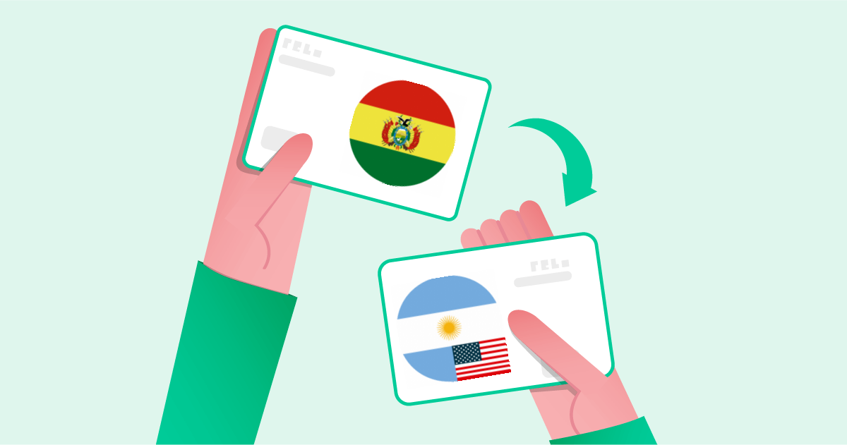 Pasar Pesos bolivianos a Transferencia bancaria Argentina en dólares